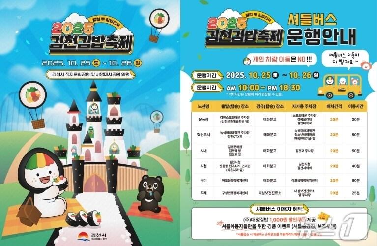본문 이미지 - 김천 김밥축제 포스터.(재판매 및 DB 금지)