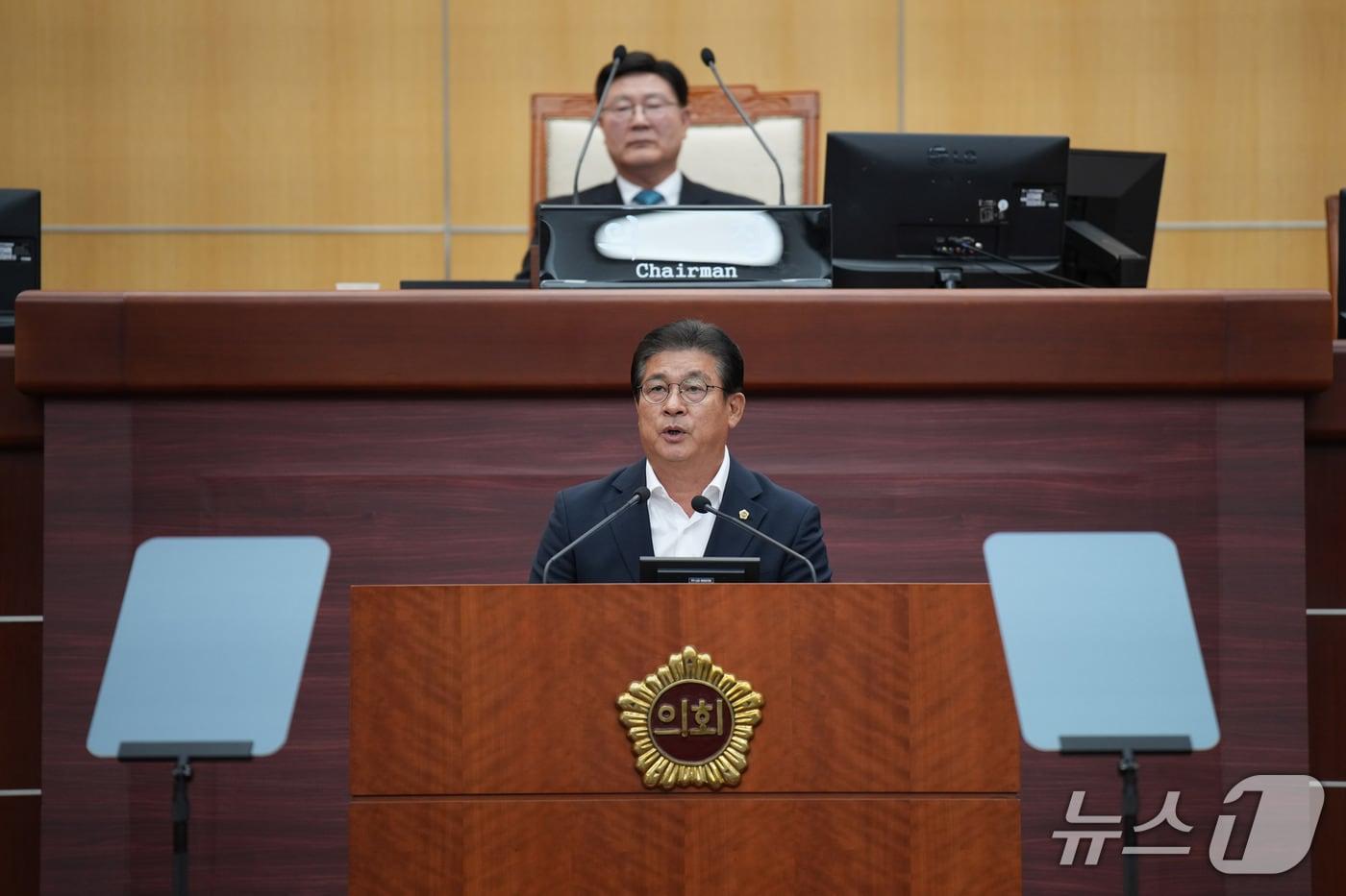 20일 최형열 전북도의원이 임시회 본회의에서 5분 발언을 하고 있다.&#40;의회제공. 재판매 및 DB금지&#41;2025.10.20/뉴스1