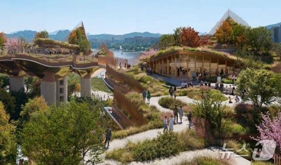 본문 이미지 -  서울시 '노들 글로벌 예술섬' 예상 조김도 (서울시 제공) 뉴스1 ⓒ News1 