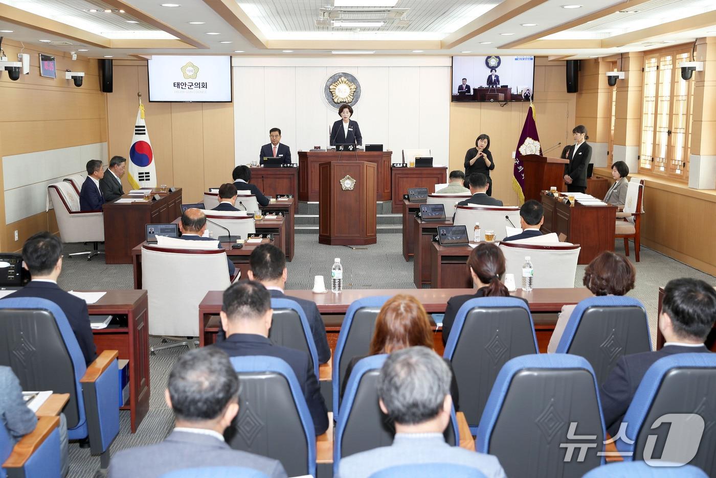 지난 20일 태안군의회 본회의장에서 열린 제315회 태안군의회 임시회 모습(제공. 재판매 및 DB금지)2025.10.21/뉴스1