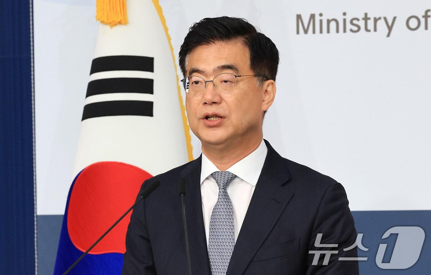 이재웅 외교부 대변인이 21일 서울 종로구 외교부 청사에서 정례 브리핑을 하고 있다. 2025.10.21/뉴스1 ⓒ News1 임세영 기자