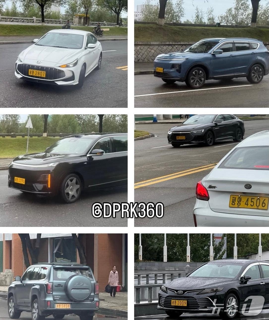 본문 이미지 - 북한 전문 사진작가 아람판씨가 자신의 인스타그램 계정에 올린 사진. 최근 평양 시내에서는 개인 소유가 가능한 자가용을 의미하는 노란색 번호판을 단 차들을 쉽게 찾아볼 수 있다고 한다. (인스타그램 계정 'DPRK360' 갈무리)