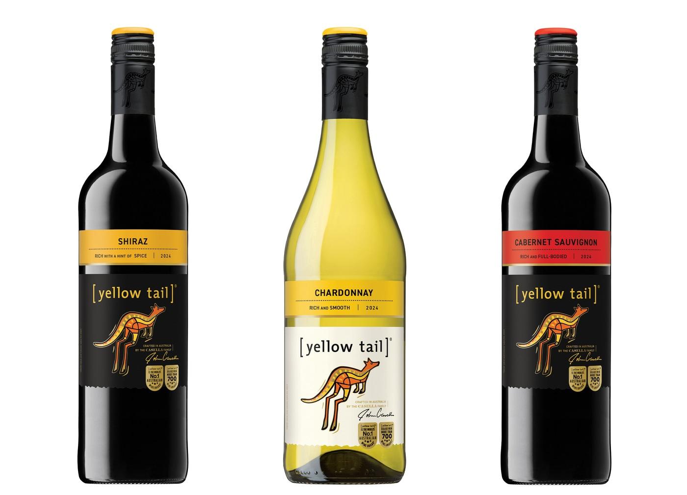 본문 이미지 - 리뉴얼된 &#39;옐로우테일&#39; 라벨 디자인&#40;롯데칠성음료 제공&#41;