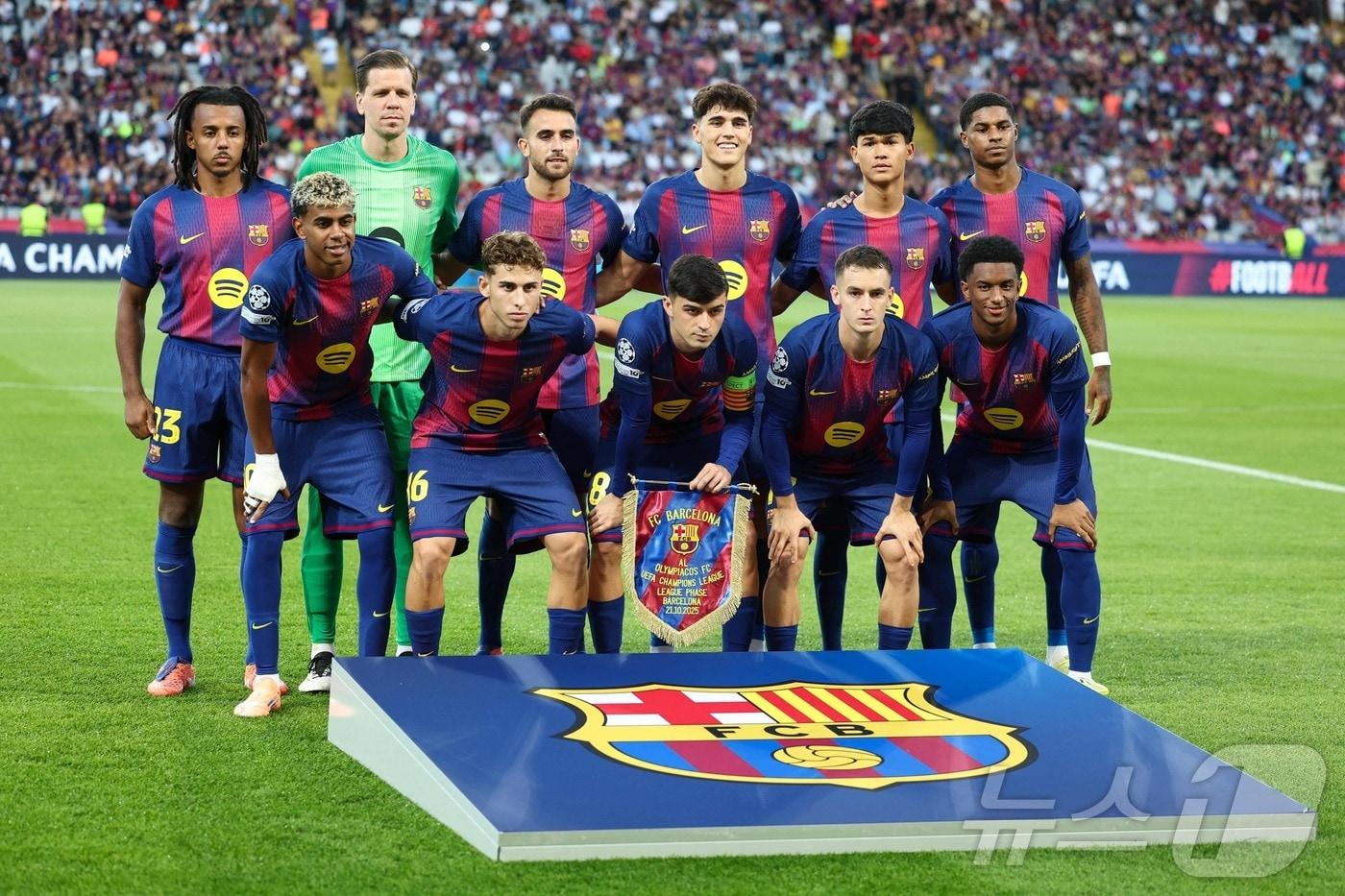 FC바르셀로나 선수단. ⓒ AFP=뉴스1