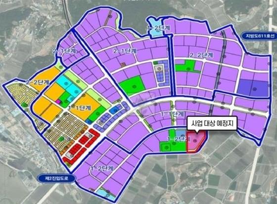 본문 이미지 - 장항생태산업단지 내 폐기물처리장 위치도.(서천군 제공. 재판매 및 DB금지)/뉴스1