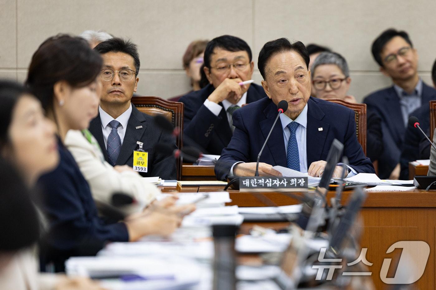 김철수 대한적십자사 회장. /뉴스1 ⓒ News1 유승관 기자