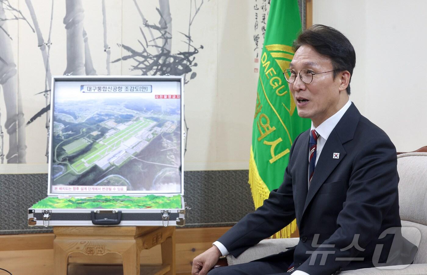 김민석 국무총리가 지난 22일 대구시청 동인청사를 방문한 모습. ⓒ News1 공정식 기자