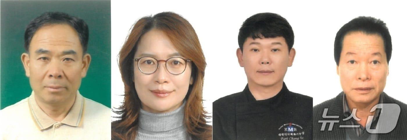 사진 왼쪽부터 정상진 천안양조장 대표, 정영실 원조옥수사 대표, 박창호 기능장, 김용기 명인.