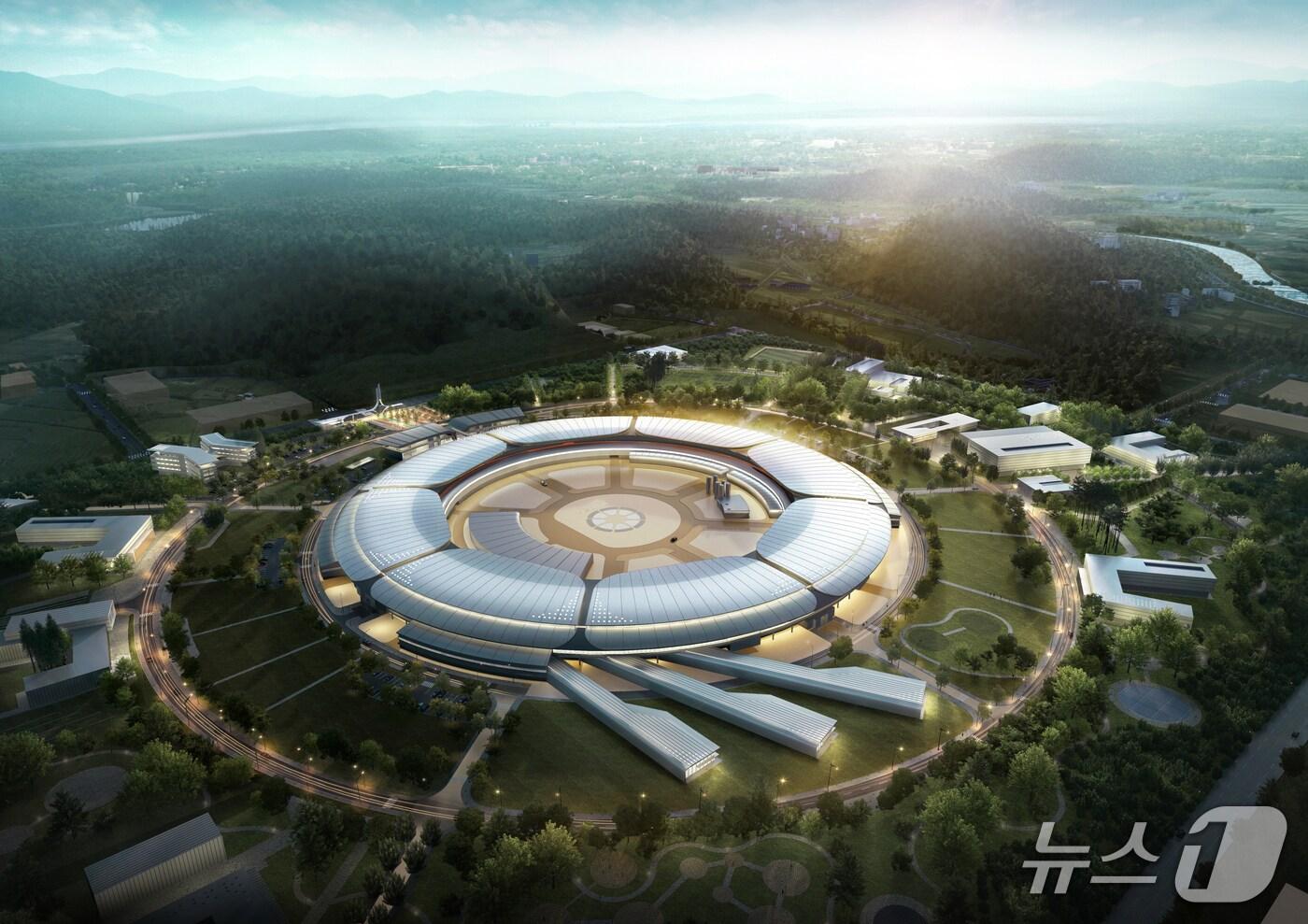 충북 오창 다목적방사광가속기 조감도&#40;한국기초과학지원연구원 제공&#41;