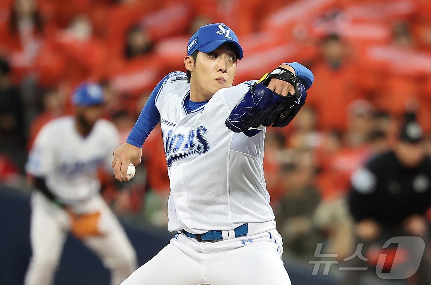 본문 이미지 - 삼성 라이온즈 투수 원태인. 2025.10.22/뉴스1 ⓒ News1 김진환 기자