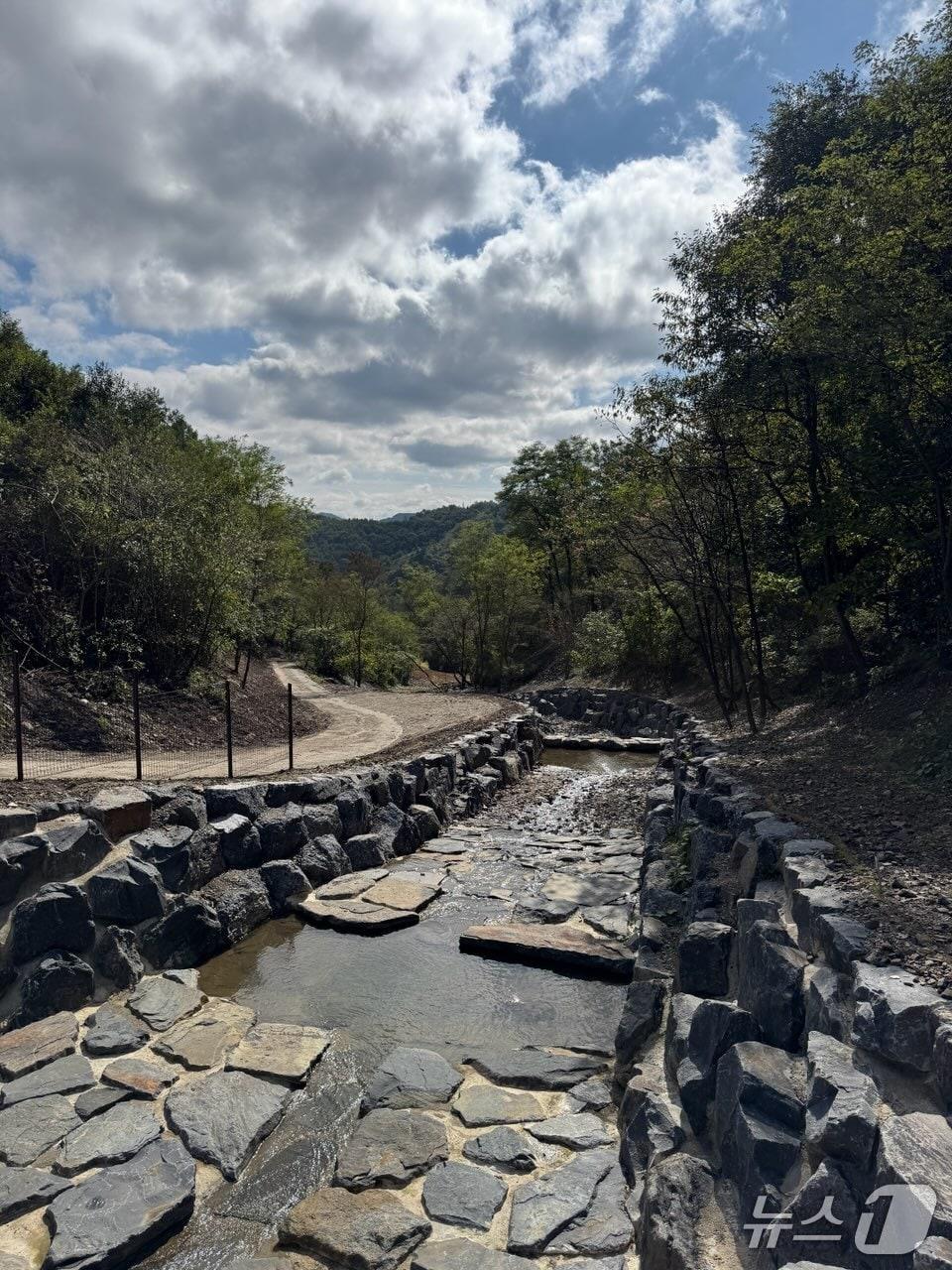 본문 이미지 - 완성된 사방댐 시설(금산군 제공.재판매 및 DB금지)/뉴스1