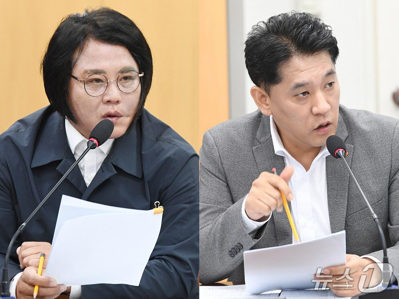 본문 이미지 - 제주특별자치도의회 농수축경제위원회 현기종 의원(국민의힘·서귀포시 성산읍)과 한권 의원(더불어민주당, 제주시 일도1동·이도1동·건입동).(제주특별자치도의회 제공, 재판매 및 DB 금지)