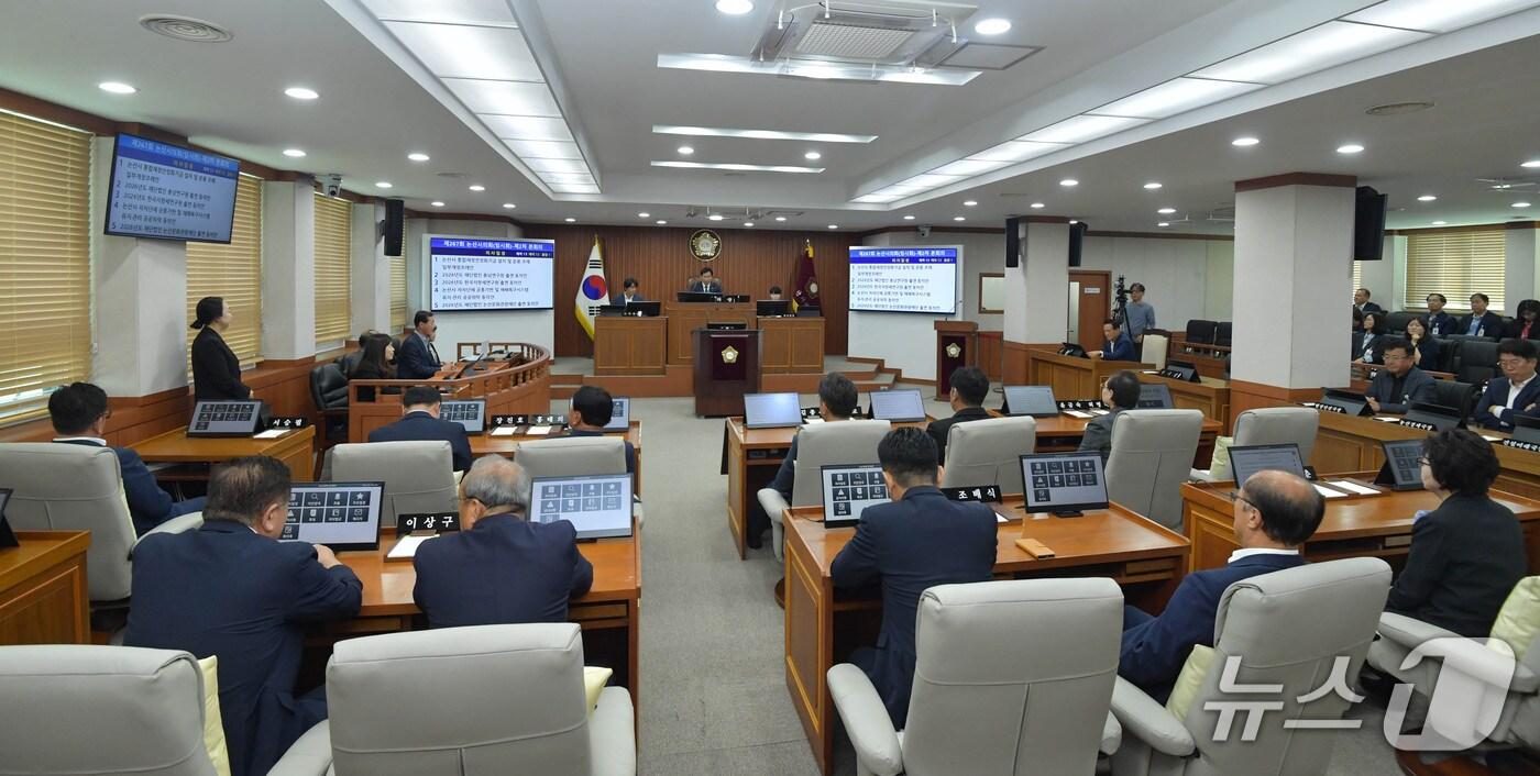 본문 이미지 - 제267회 논산시의회 임시회 전경(논산시의회 제공.재판매 및 DB금지)/뉴스1