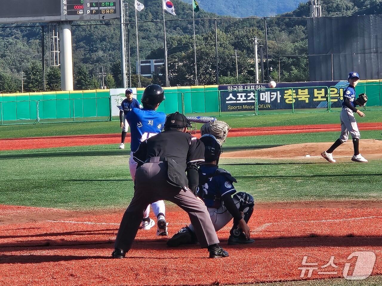 본문 이미지 - 보은스포츠파크에서 열린 야구경기 장면(보은군 제공. 재판매 및 DB금지) /뉴스1 