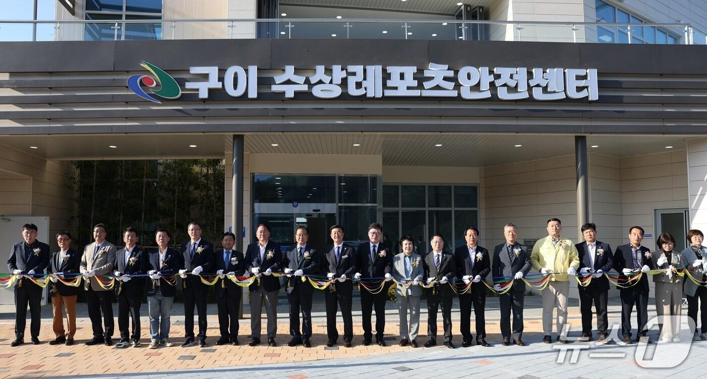 23일 완주군 구이저수지 일원에서 '구이 수상레포츠안전센터 준공식'이 개최됐다.(완주군 제공. 재판매 및 DB금지)2025.10.23/뉴스1