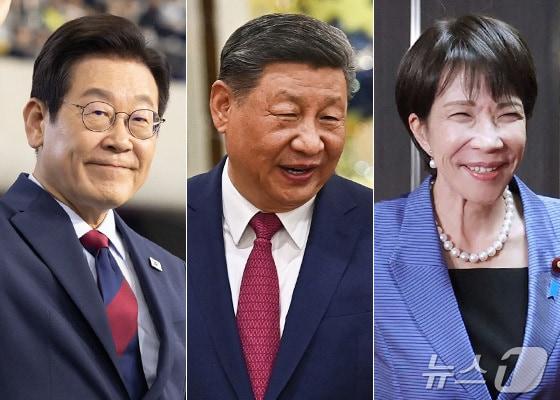 본문 이미지 -  이재명 대통령, 시진핑 중국 국가주석, 다카이치 사나에 일본 총리./뉴스1 DB
