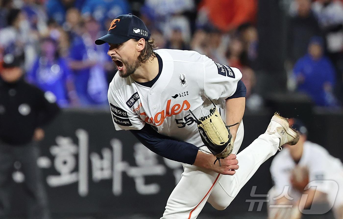한화 이글스 외국인 투수 라이언 와이스. 2025.10.24/뉴스1 ⓒ News1 김진환 기자