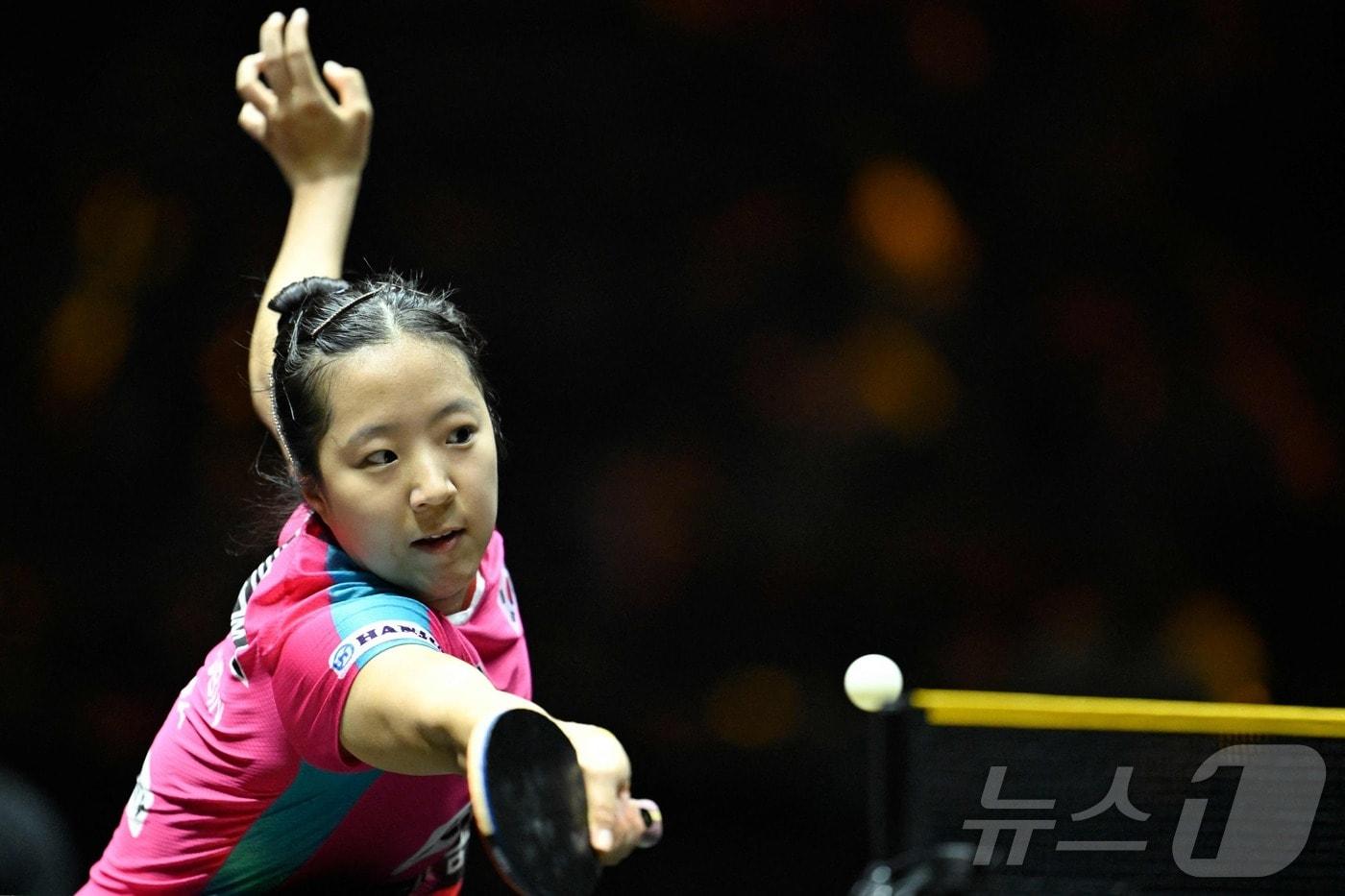 신유빈. ⓒ AFP=뉴스1