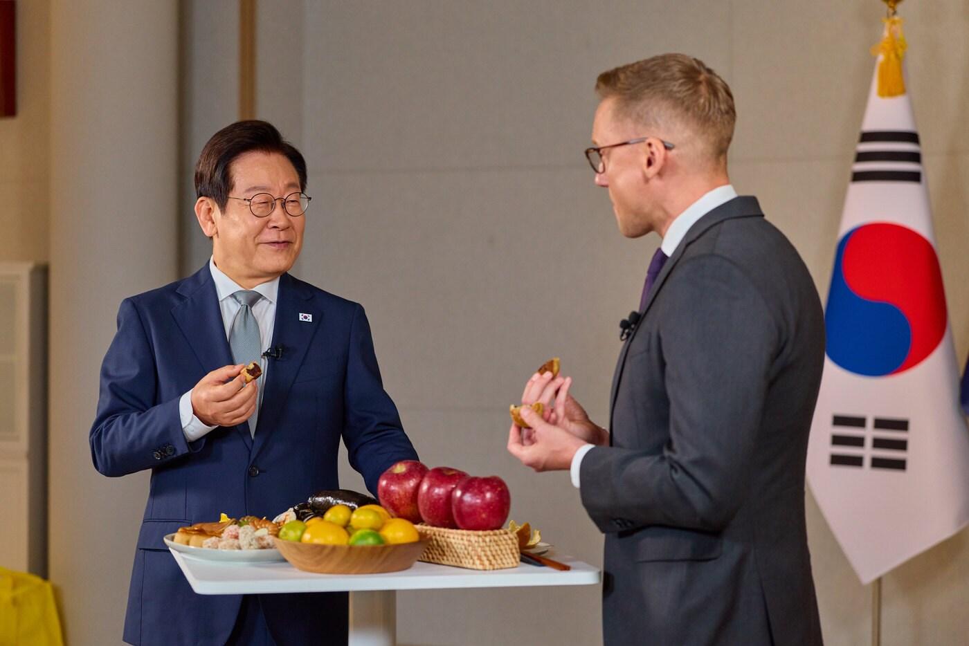 25일 미국 CNN 인터내셔널은 이재명 대통령과의 인터뷰를 공개했다. (대통령실 제공) 2025.10.25/뉴스1