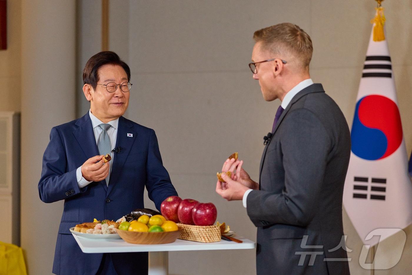 이재명 대통령이 지난 22일 미국 CNN과 K-컬처 관련 인터뷰를 하고 있다. &#40;대통령실 제공. 재판매 및 DB 금지&#41; 2025.10.25/뉴스1 ⓒ News1 이재명 기자