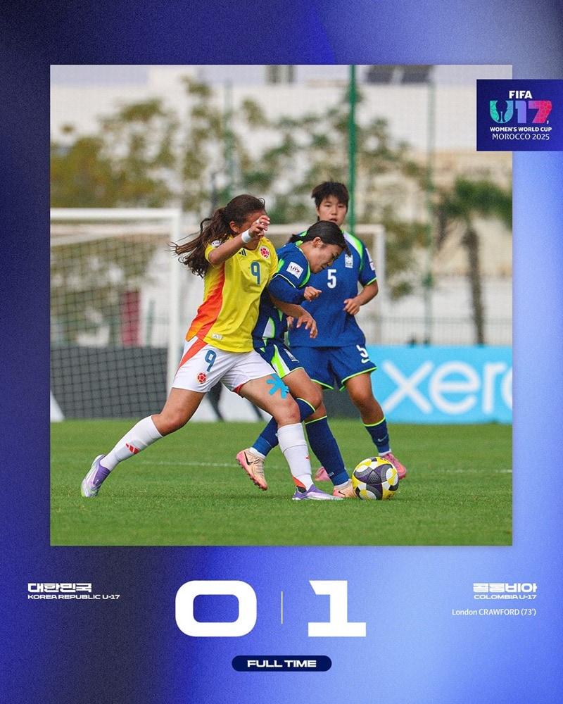 본문 이미지 - 한국은 2025 FIFA U17 여자 월드컵에서 1승도 거두지 못하고 탈락했다. (대한축구협회 제공)