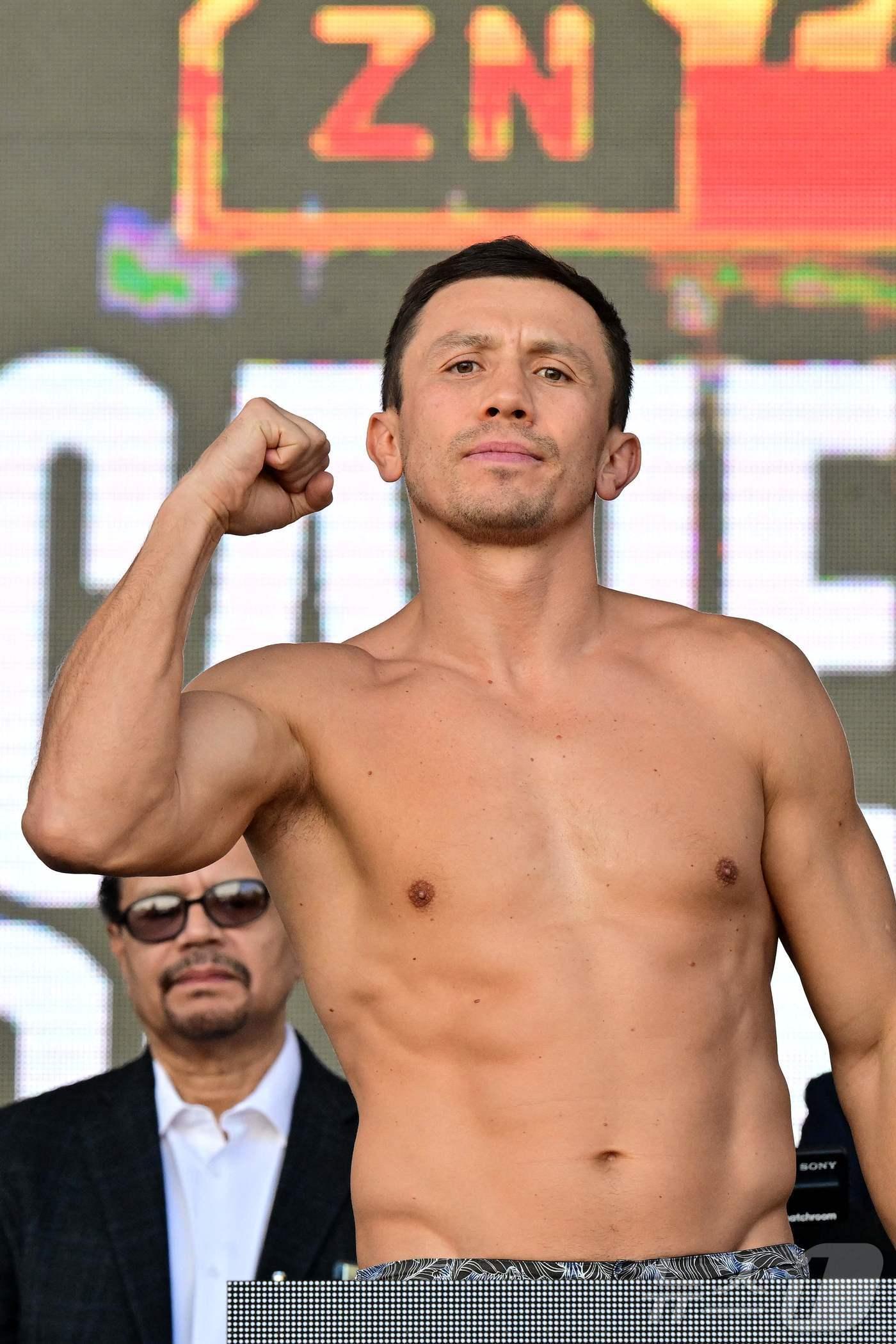 본문 이미지 - 월드 복싱 회장 선거에 출마한 골로프킨. ⓒ AFP=뉴스1