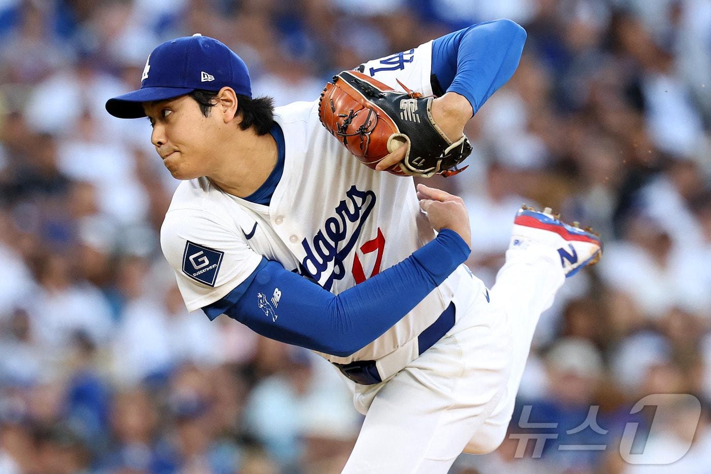 투구하는 오타니 쇼헤이. ⓒ AFP=뉴스1