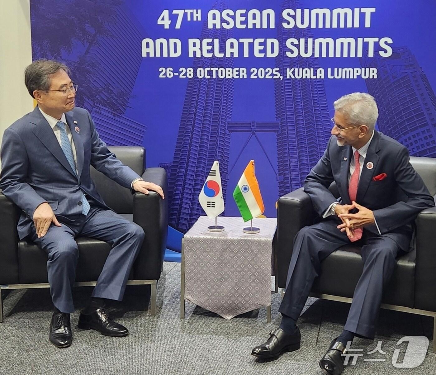 본문 이미지 - 조현 외교부 장관, 수브라마냠 자이샨카르 인도 외교장관.(외교부 제공)