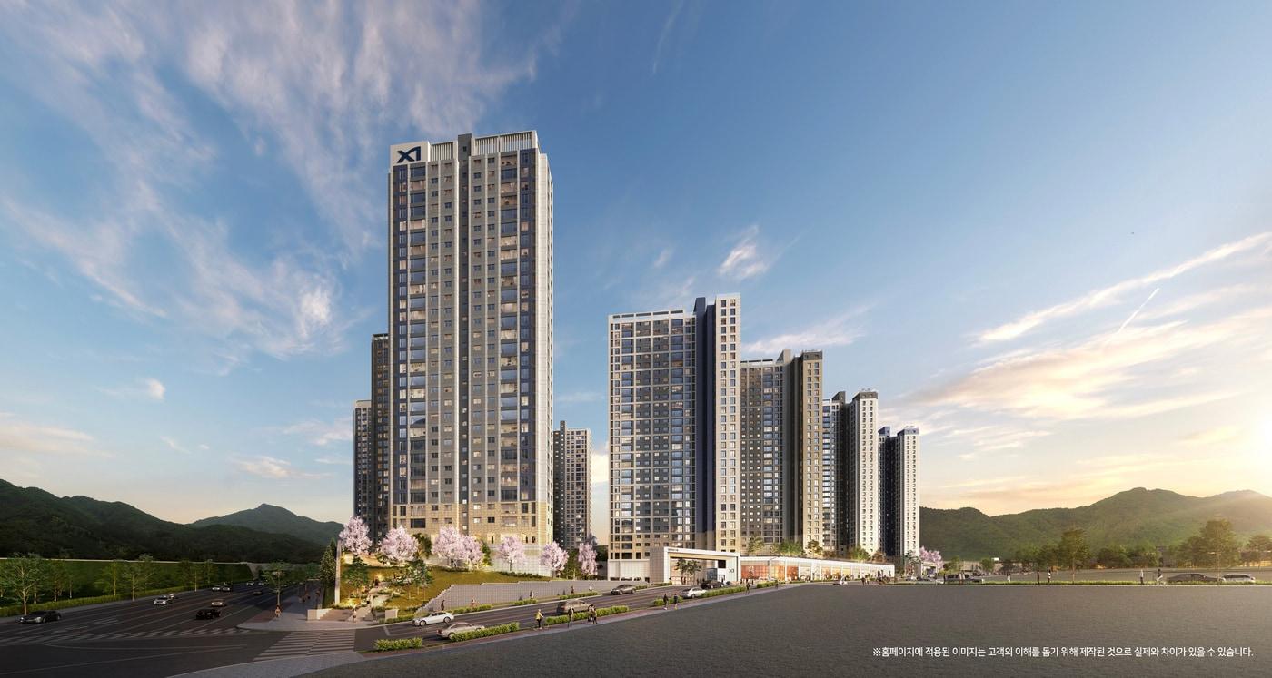  북오산자이 리버블시티 투시도(GS건설 제공)  뉴스1 ⓒ News1