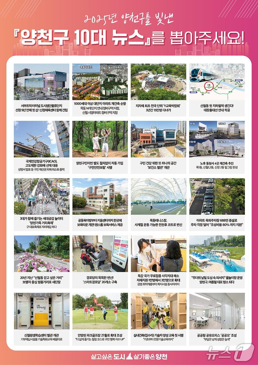 본문 이미지 - 2025년 양천구 10대 뉴스 후보군 20개 목록.&#40;양천구 제공&#41;