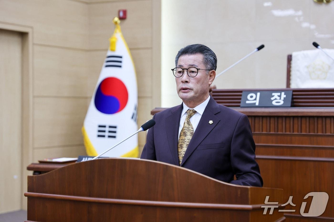 충남 계룡시의회 이용권 의원이 제184회 임시회에서 5분 발언을 통해 미국 버지니아주 노퍽(Norfolk)시와의 교류 추진을 제안했다. (계룡시의회 제공.재판매 및 DB금지)/뉴스1