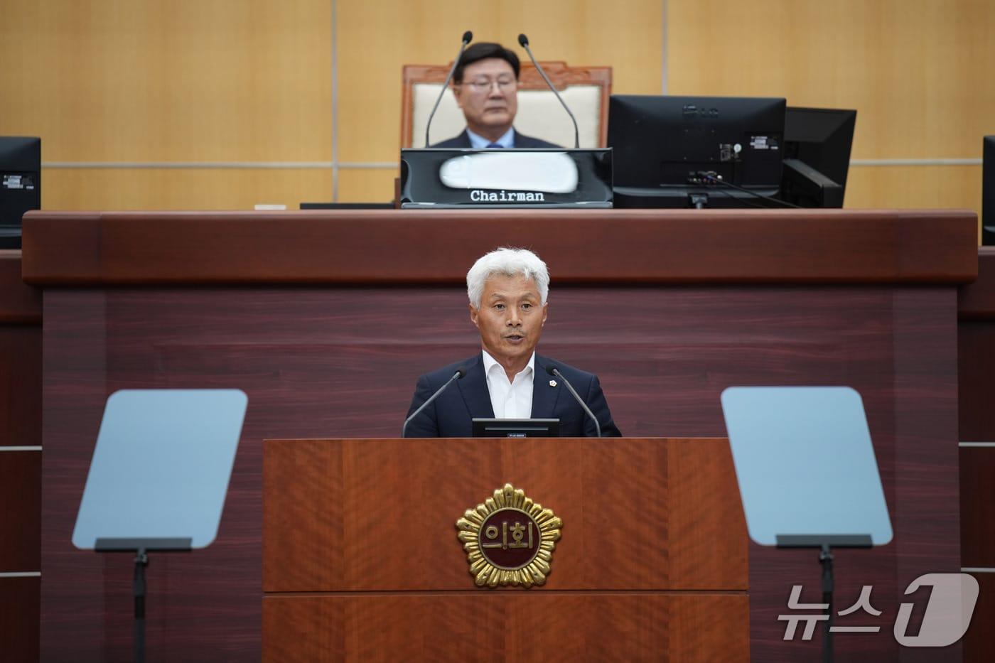 27일 염영선 전북도의원이 임시회에서 5분 발언을 하고 있다.&#40;의회제공. 재판매 및 DB금지&#41;2025.10.27/뉴스1