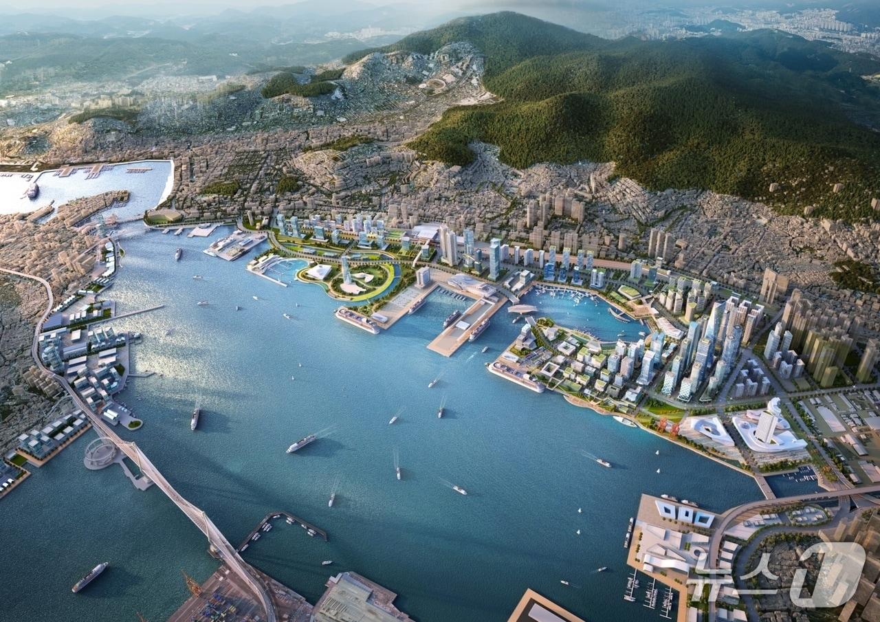 본문 이미지 - 부산 북항재개발 1단계 구역 조감도 (부산항만공사 제공. 재판매 및 DB 금지)