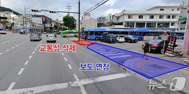 본문 이미지 -  은평구 선진운수 종점 교차로 개선 계획. (서울시 제공)  