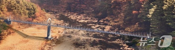 본문 이미지 - 영동군 황간면 월류봉 일대 출렁다리 조감도&#40;영동군 제공. 재판매 및 DB금지&#41; /뉴스1 