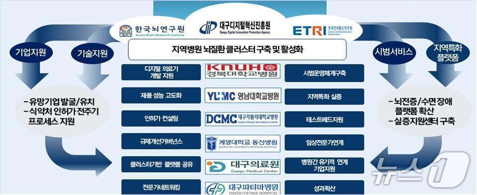 본문 이미지 - 대구시는 28일 'AI(인공지능) 기반 뇌발달질환 디지털 의료기기 실증 지원사업'이 상용화 단계에 진입했다고 밝혔다. 이미지는 사업 도식표. (대구시 제공. 재판매 및 DB 금지)/뉴스1