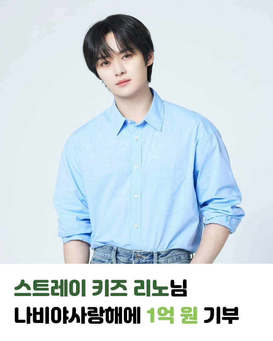 본문 이미지 - 스트레이키즈(Stray Kids) 리노가 자신의 생일을 맞아 고양이 보호단체 '나비야사랑해'에 1억 원을 기부했다(나비야사랑해 제공). ⓒ 뉴스1