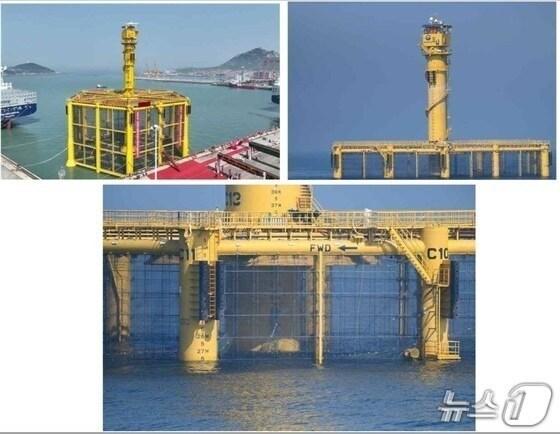 본문 이미지 - 중국이 지난해 서해 한중 잠정조치수역(PMZ)에 설치한 '선란 2호'.(엄태영 국민의힘 의원실 제공)