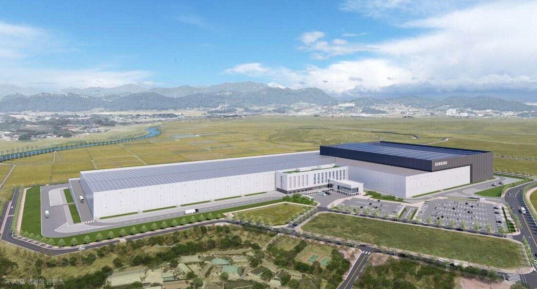 본문 이미지 -  삼성전자 고창 CDC(Central Distribution Center) 물류센터 조감도.(동부건설 제공)/뉴스1 ⓒ News1 