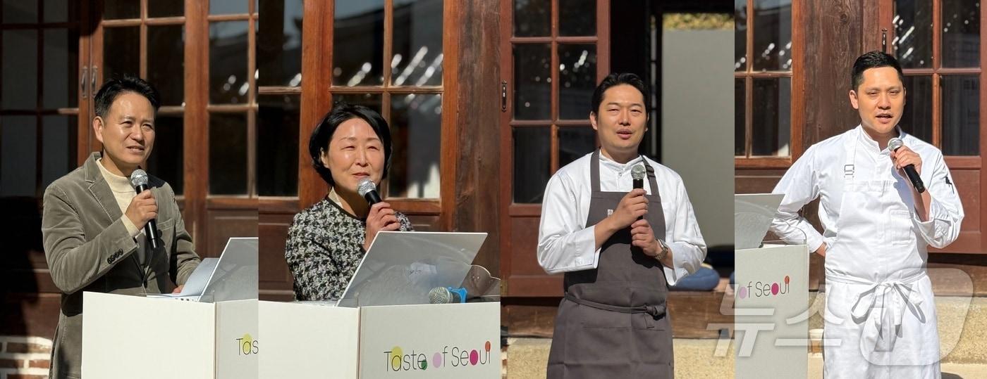 구종원 서울시 관광체육국장&#40;왼쪽부터&#41;, 김은미 캘리포니아관광청 한국사무소 대표, 서영민 알렌 셰프, 엄태철 소설한남 셰프 ⓒ News1 윤슬빈 관광전문기자