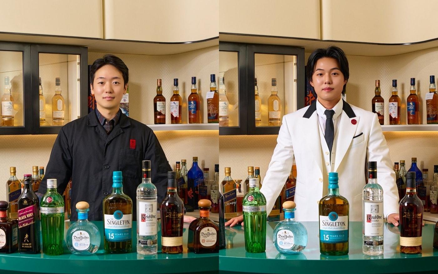 APEC CEO 서밋에서 K-칵테일을 선보인 박희만, 조영준 바텐더&#40;왼쪽부터. 디아지오코리아 제공&#41;