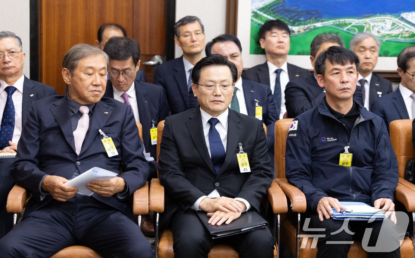 김이배 제주항공 대표가 29일 서울 여의도 국회에서 열린 국토교통위원회의 국토교통부 등에 대한 국정감사에 출석해 있다. 2025.10.29/뉴스1 ⓒ News1 이승배 기자