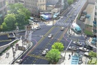 본문 이미지 - 조선호텔사거리&#40;개선후&#41; 조감도.&#40;서울시 제공&#41;  