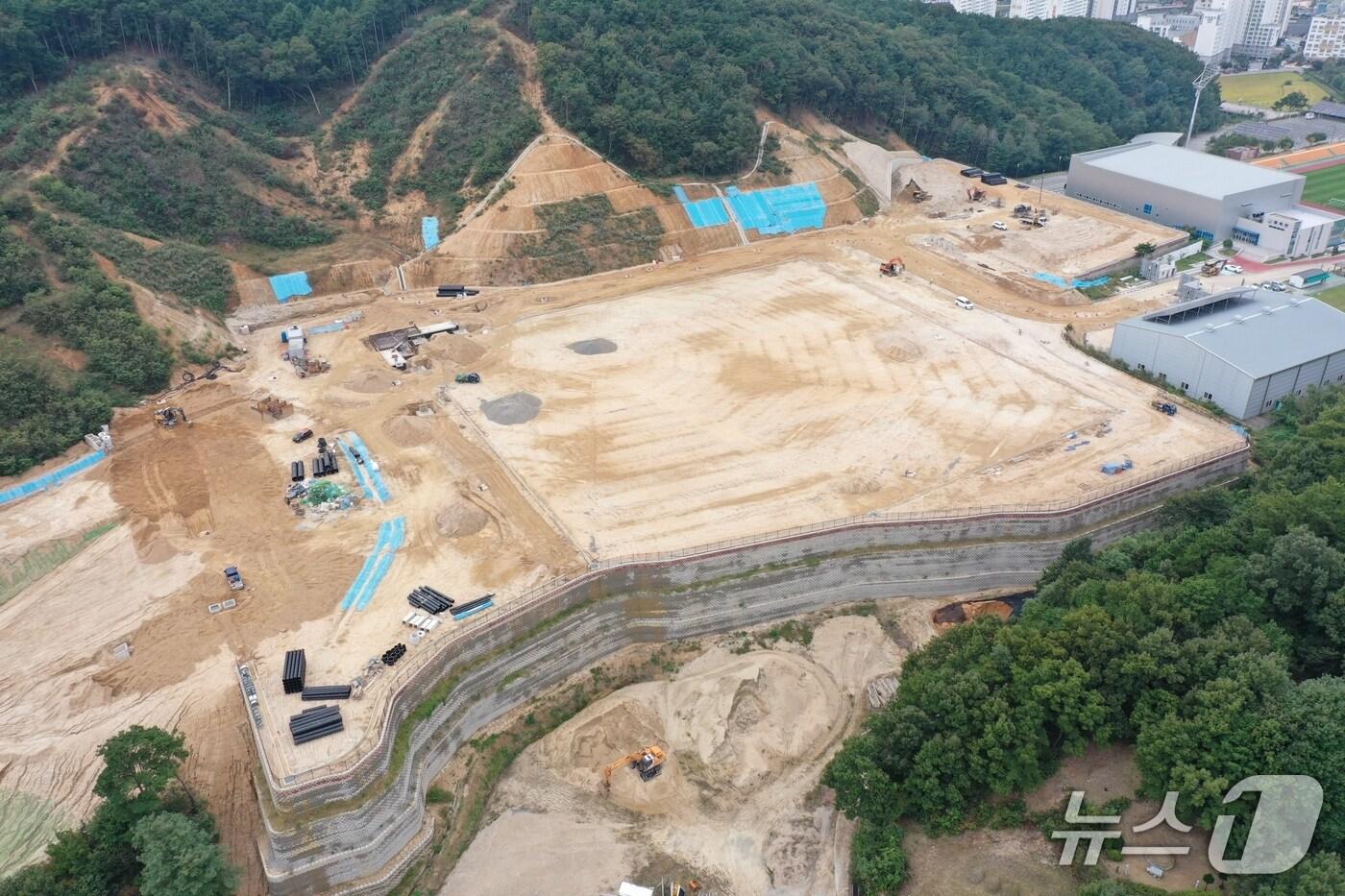 보은군 다목적 종합운동장 조성 현장&#40;보은군 제공. 재판매 및 DB금지&#41; /뉴스1