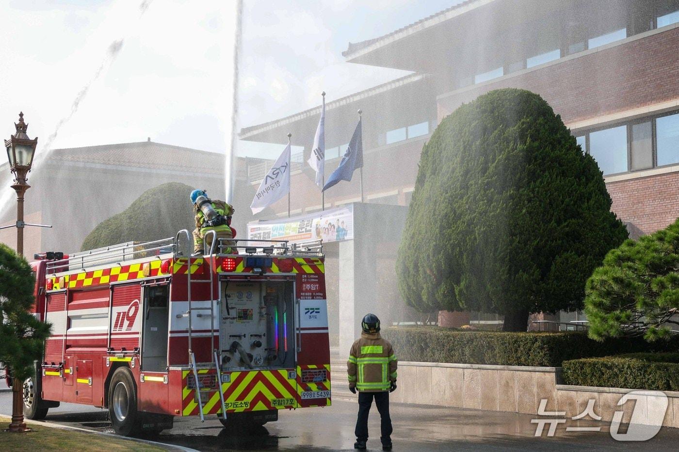 안전한국훈련을 실시한 한국마사회. (한국마사회 제공)