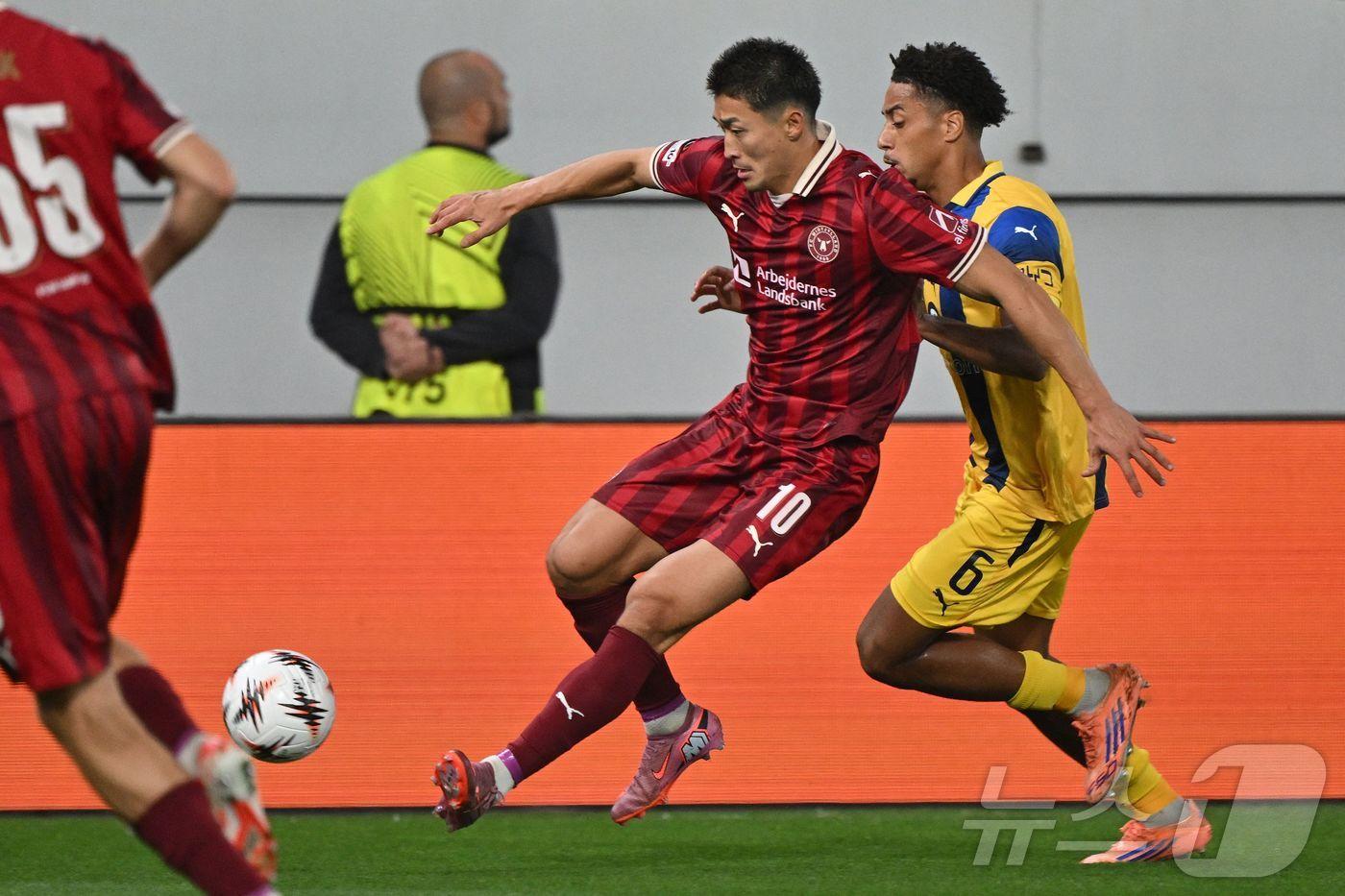 미트윌란의 조규성 ⓒ AFP=뉴스1