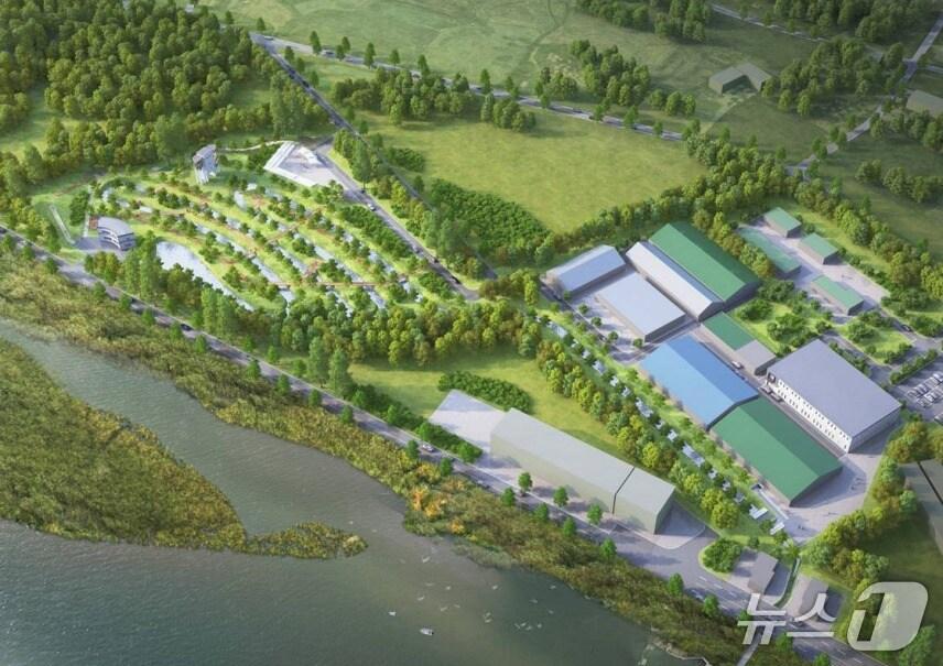 본문 이미지 - 내년 완공 예정인 한국수산자원공단 대규모 연어 자연 산란장. &#40;한국수산자원공단. 재판매 및 DB금지&#41;