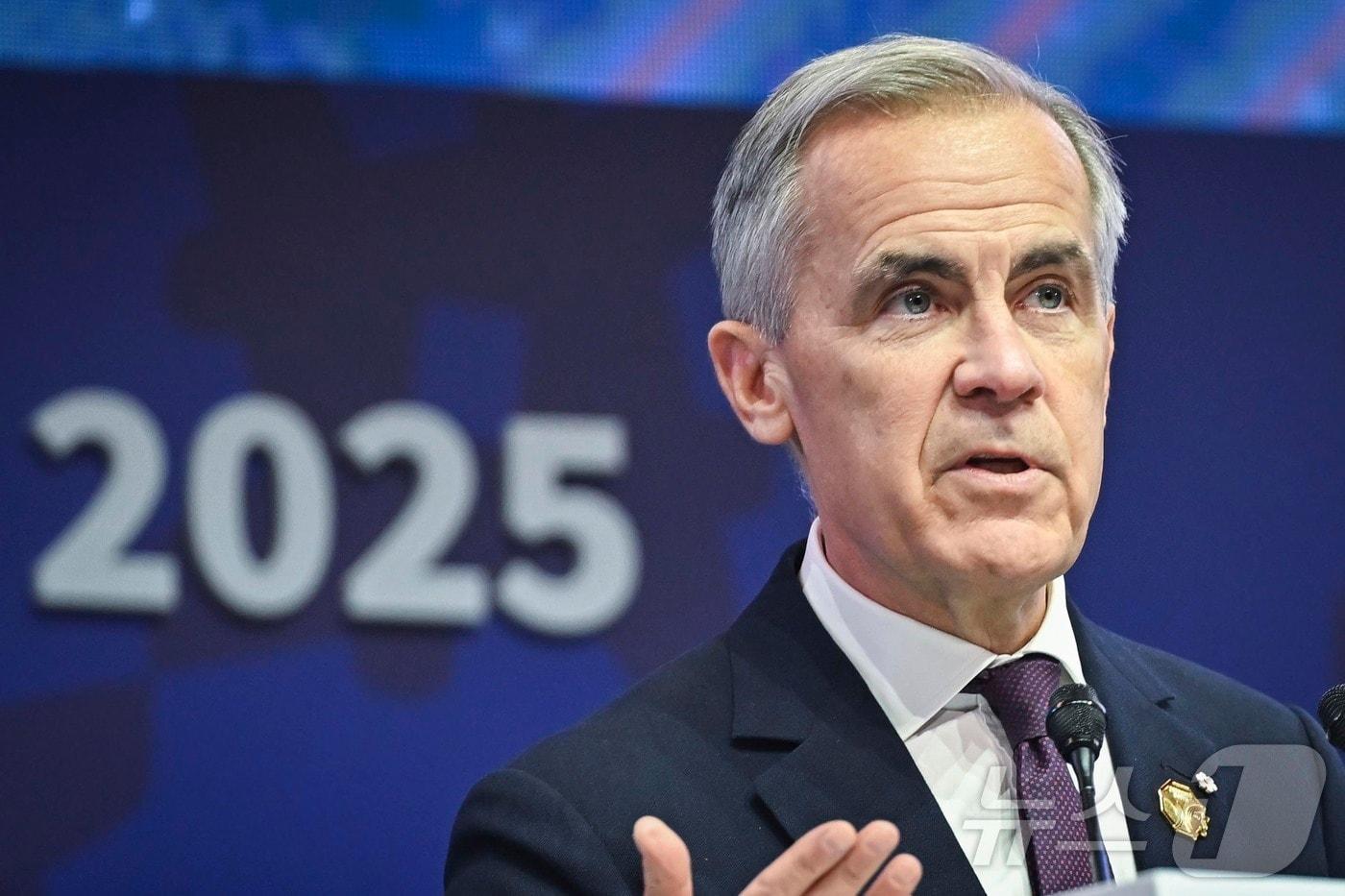 마크 카니 캐나다 총리가 31일 경북 경주예술의전당에서 열린 아시아태평양경제협력체(APEC) 정상회의 최고 경영자(CEO) 서밋에서 정상 특별연설을 하고 있다. (공동취재) 2025.10.31/뉴스1 ⓒ News1 김민지 기자