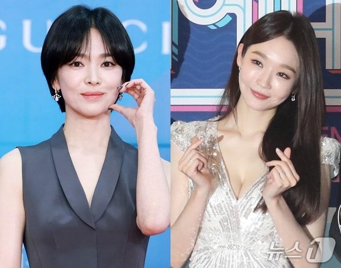 본문 이미지 - 송혜교(왼쪽), 강민경 ⓒ 뉴스1 DB