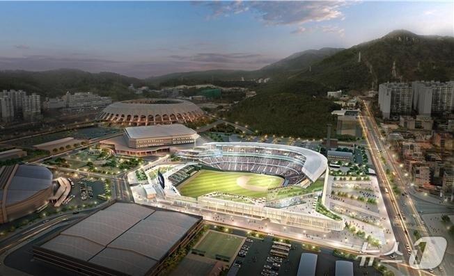 본문 이미지 - 사직야구장 재건축 조감도.(부산시 제공. 재판매 및 DB금지)